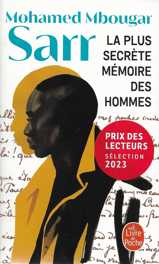 غلاف كتاب «La plus secrète mémoire des hommes»